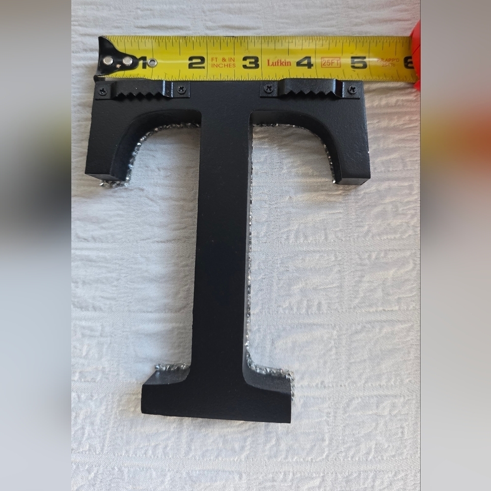 Sparkling Silver Letter T Decor - Picture 3 of 4